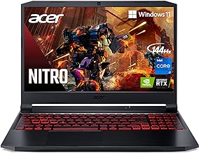 Acer Nitro 5 Gaming Laptop, 15.6" 144Hz FHD IPS Display, Intel i7-11800H, 8GB DDR4 SDRAM, 512 GB NVMe SSD, Nvidia GeForce RTX 3050 Ti with 4GB GDDR6, US English Backlit Keyboard, Windows 11 Home