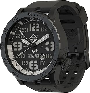 Heavy Water Diver Titanium Tritium Watch Nightwatch White GMT Green/Yellow