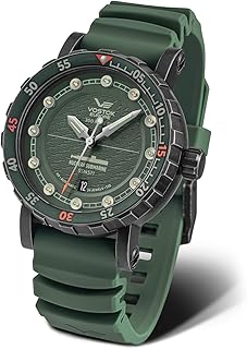 Men's Nuclear Submarine Automatic Watch NH35A 30 ATM Date Set with Leather Strap, Silicone Strap and Dry Box