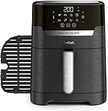 Tefal Easy Fry Precision 2-in-1 Digital Air Fryer and Grill 4.2 Litre Capacity 8 Programs inc Dehydrator Black EY5058, 1550W
