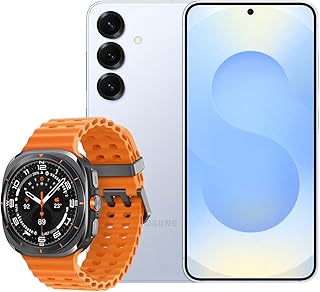 Samsung Galaxy S25 AI Smartphone, 12GB Memory, 128GB Storage, Icy blue and Galaxy Watch Ultra Orange, 47mm, LTE (UK Version)