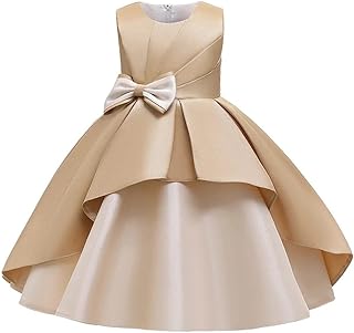 n/a Birthday Wedding Gown Princess Dress Applique Girls Clothing Party For Girl Clothes (Color : White, Size : 5)