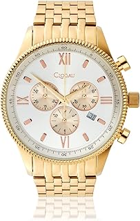 Mens Traditional Yellow Gold Coloured Watch