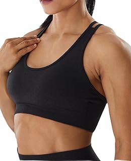 Women's Seamless Sports Bra - Wirefree Yoga Bra with Removable Pads for Women
