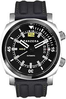 Aquamarine Pro Diver Infinity Edge Automatic Steel Date Sapphire Black Silicone Men's Watch