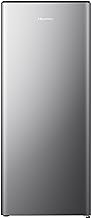 Hisense RR220D4BDE 52cm Freestanding Retro Fridge - 165-litre capacity - Auto Defrost - Wine Rack - Silver - E Rated, H128 x W51.9 x D51.3