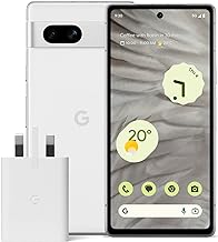 Pixel 7a and Pixel 30W Charger Bundle – Unlocked Android 5G Smartphone with Wide-Angle Lens and 24-Hour Battery - Snow (Amazon Exclusive)