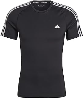 Men's Techfit 3-Stripes Training T-Shirt T-Shirt (Short Sleeve)