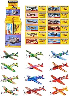HENBRANDT Pack Of 12 Classic World War II Flying Plane Gliders- Polystyrene Pinata Toy Loot/Party Bag Fillers Wedding