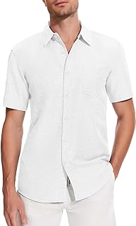 Men's Short Sleeved Shirts Casual Button Down Shirts Short Summer Sleeve Shirts Holiday Beach Shirt