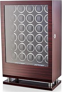 Necklace Organiser Fingerprint Unlock Quiet Watches Storage Safe Automatic Watch Winder12 24 30 Slot Wood Mechanical Watch Box(36*20*48cm) Earring Jewellery Box Necklace Jewellery Box(Type-M)
