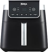 Ninja Air Fryer MAX PRO, 6.2L, Uses No Oil, Large Square Single Drawer, Roast, Bake, Air Fry, Family Size, Digital, Cook From Frozen, Non-Stick, Dishwasher Safe Basket & Crisper Plate, Grey, AF180UK