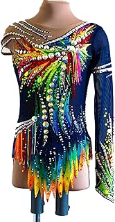 Women Rhythmic Gymnastics Leotards Dress Girl Sparkly Competition Bodysuit Handmade Figure Ice Skating Costume