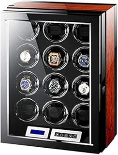 Watch Winder Watch Winder Box Automatic Watch Winder Box Watch Winder for Automatic Watches with 12 Winder Positions Mechanical Imported Motor Turntable Swayer 4 Modes Wood Shell Watch Box Watch