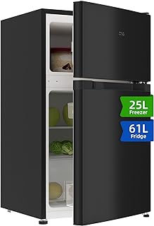 CHiQ Under Counter Fridge Freezer, 86L, E, 4 Star Freezing, Small Fridge for Dorm, Apartment, Office, 12-Year Compressor Service, 2023