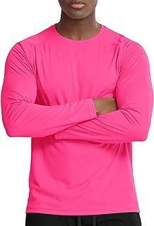 Quick Dry Long Sleeve Gym T Shirts Mens Lightweight Running Sports Training Top