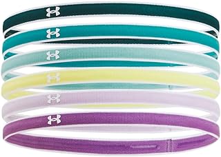 Womens UA Mini Headbands (6pk), Grippy Sports Headbands, Women’s Hair Bands with Silicone Grip, Sports Headbands for Women
