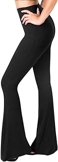 Flared Womens Leggings - Buttery Soft High Waisted Flare Leggings Women - Palazzo Pants for Women