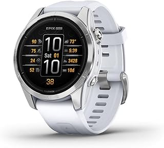 Garmin epix PRO Gen 2 GPS 42mm Premium Smartwatch, AMOLED Touchscreen, Multisport, Advanced Health & Training Features, Built-in Flashlight, Adventure Watch with up to 10 days battery life, White