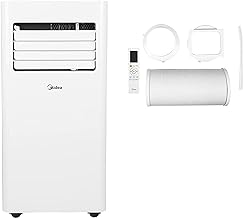 Midea 7000 BTU 3 in 1 Portable Air Conditioner, Air Cooler, Dehumidifier with 1.5m Hose Included and HEPA filter, Remote Control, LED Display, Sleep Mode & 24 Hour Timer (7000BTU)