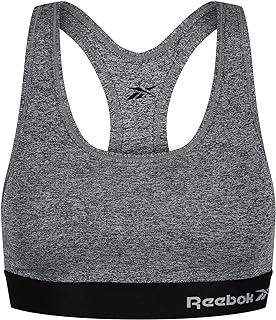 Women’s Reebok Steffi Crop Top, Stretch Cropped Sports Top with Racer Back - Black