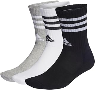 Unisex Kids 3-stripes Cushioned Crew Socks 3 Pairs Socks (pack of 3)