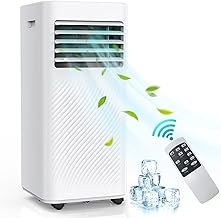 Portable Air Conditioner 9000 BTU Air Conditioning Unit with 4-in-1 Function, Air Cooling, Ventilation, Dehumidifying and Sleep Mode with 24H Timer, Window Venting Kit Included - Portable AC Unit