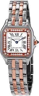 CARTIER Panthere de Silver Dial Steel and 18kt Rose Gold Small Ladies Watch W3PN0006