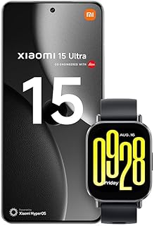 Xiaomi 15 Ultra Smartphone, 16+512GB, Silver, 100mm Leica 200MP super telephoto, 5410mAh battery, 90W HyperCharge, HyperAI + Redmi Watch 5