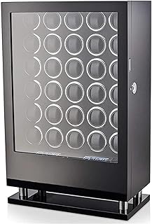 PDURMBUAB Necklace Organiser Fingerprint Unlock Quiet Watches Storage Safe Automatic Watch Winder12 24 30 Slot Wood Mechanical Watch Box Earring Jewellery Box Necklace Jewellery Box(Type-N)
