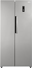 SIA SAFF460SI Freestanding 2 Door American Style Fridge Freezer in Silver 446 Litre Capacity, No Frost, Adjustable Legs, Flush Back Design, Inverter Compressor