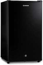 Subcold Eco100 LED Under-Counter Black Fridge | Freestanding Refrigerator | Solid Door with Chiller Box | LED Light + Lock & Key | Energy Efficient (100L, Black)